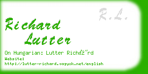 richard lutter business card